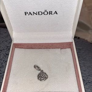 Pandora pave rose charm